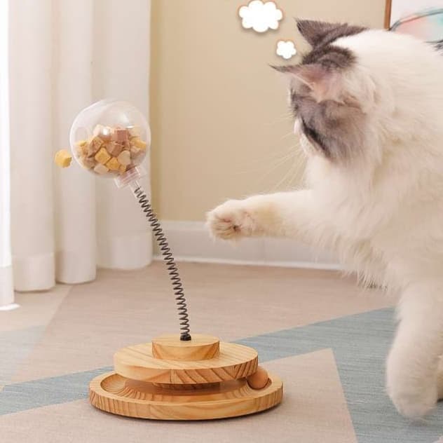 猫 おもちゃ くるくるトリーツボール 猫じゃらし