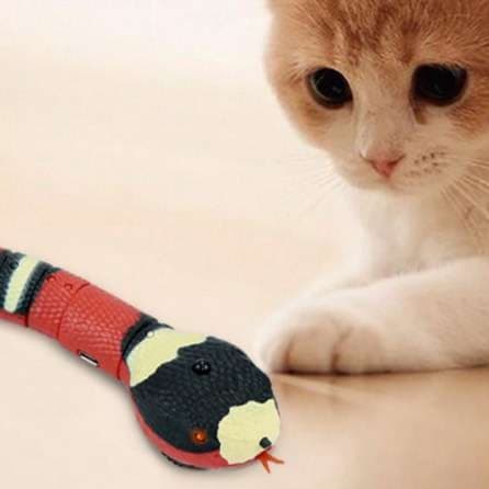 猫 おもちゃ 自動センサー付き蛇型猫じゃらし