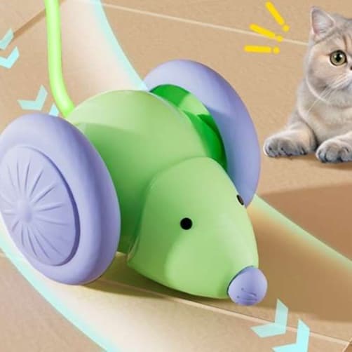 猫 おもちゃ 知育光る自走式マウス型猫じゃらし