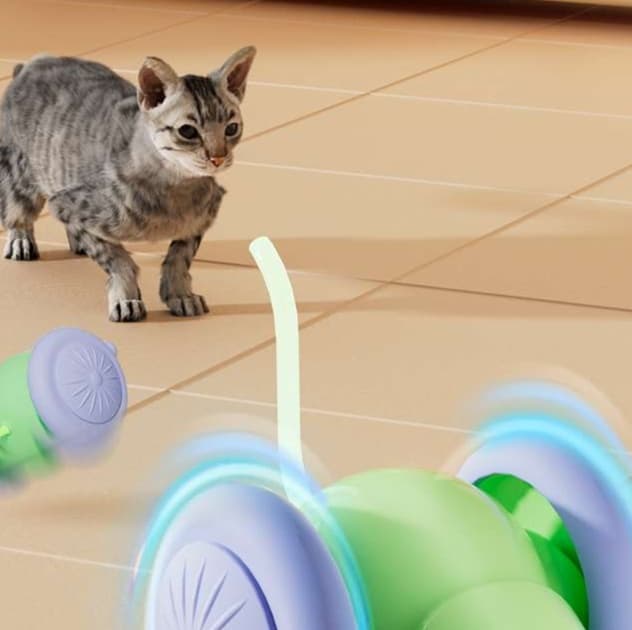 猫 おもちゃ 知育光る自走式マウス型猫じゃらし