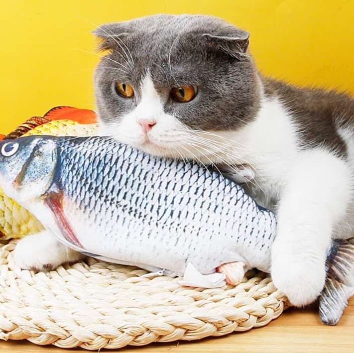 猫 おもちゃ 魚型電動ジャンプ猫じゃらし