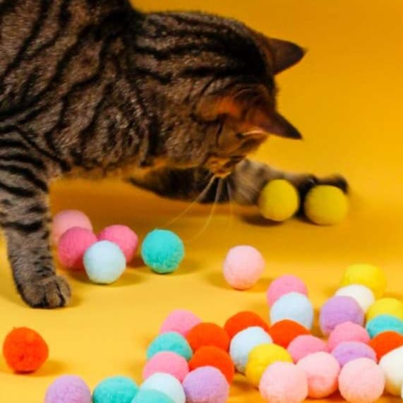 猫 おもちゃ ポンポン遊び猫じゃらしシューター