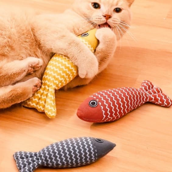 猫 おもちゃ ふわもふお魚キッカー