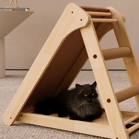 猫 おもちゃ 折りたたみ式 三角 爪とぎ ハウス