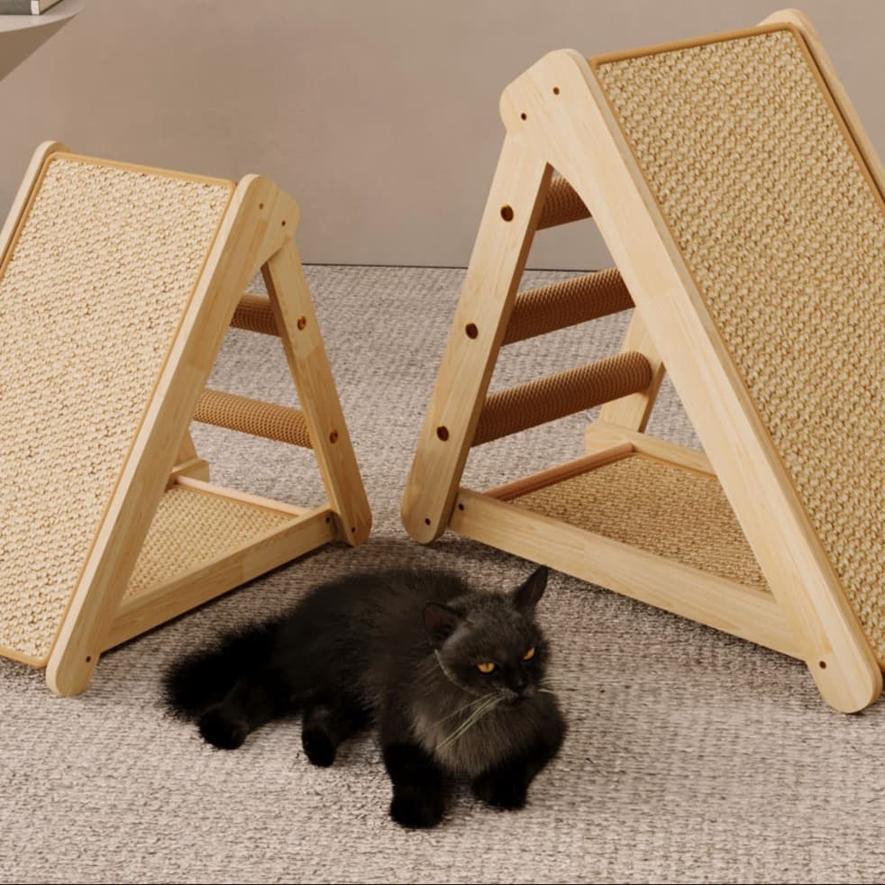 猫 おもちゃ 折りたたみ式 三角 爪とぎ ハウス