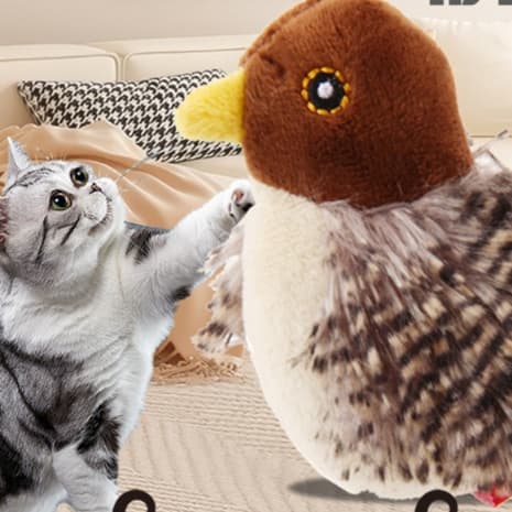 猫 おもちゃ リアル鳥型 猫じゃらし