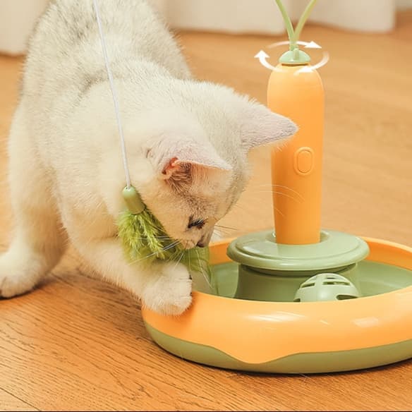 猫 おもちゃ 回転式おもちゃ猫じゃらし遊び道具