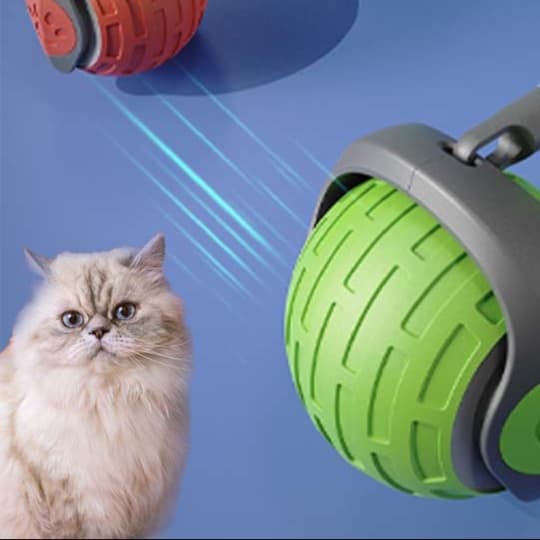 猫 おもちゃ スマート回転ボール型猫じゃらし