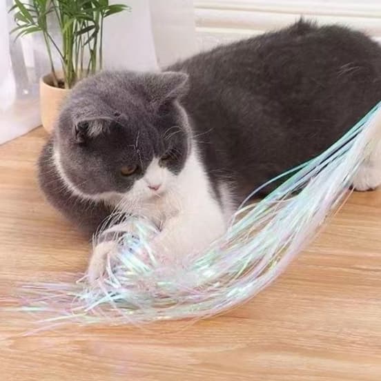 猫 おもちゃ きらめき飾り付き流れ星じゃらし
