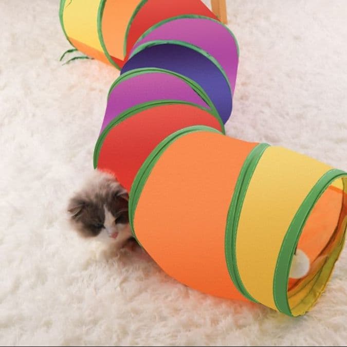 猫 おもちゃ トンネルで遊ぼう!にゃんこのおうち玉じゃらし