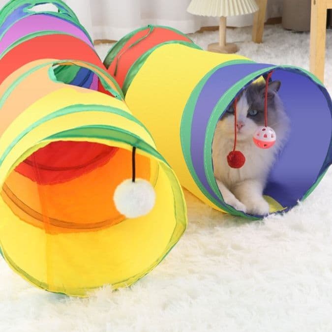 猫 おもちゃ トンネルで遊ぼう!にゃんこのおうち玉じゃらし