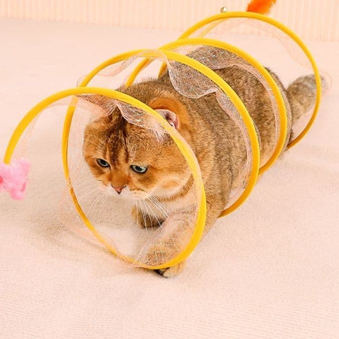 猫 おもちゃ トンネル型じゃらし 遊びの追跡者
