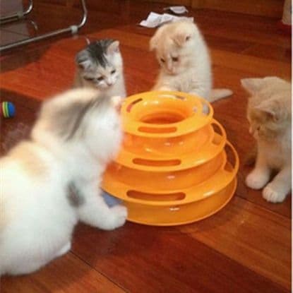 猫 おもちゃ くるくるボール タワートラップ