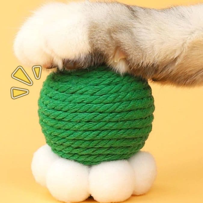 猫 おもちゃ お花のコットンボール・ねこじゃらし