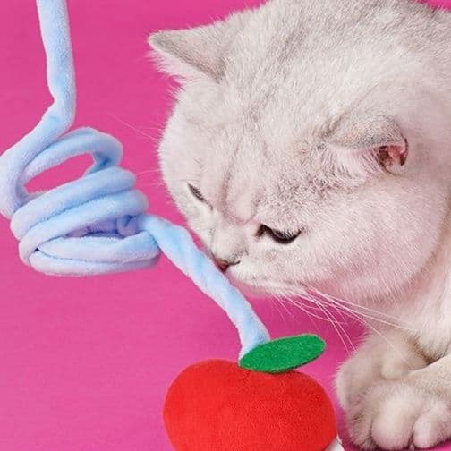 猫 おもちゃ ゆらゆら伸縮ぬいぐるみ付き猫じゃらし