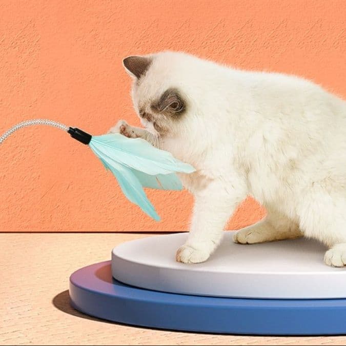 猫 おもちゃ くるくるタワー猫じゃらし