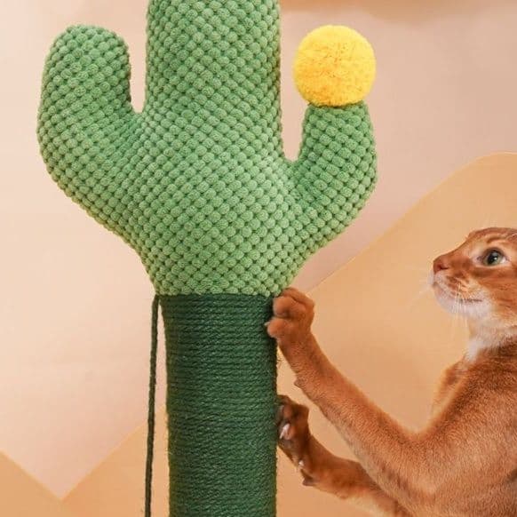 猫 おもちゃ サボテン型キャットタワー 爪とぎ付き猫じゃらし