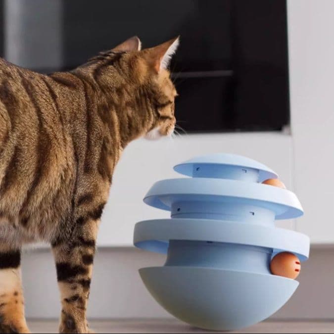 猫 おもちゃ うずまき迷路ボール 猫じゃらし