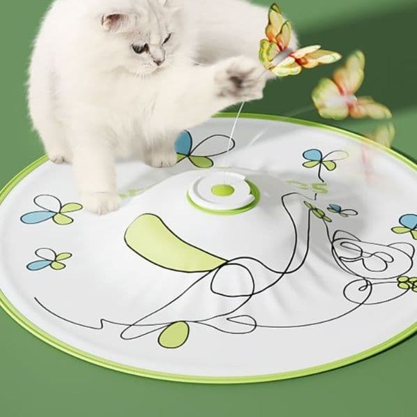 猫 おもちゃ 蝶々が舞う電動猫じゃらし