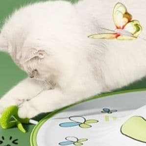 猫 おもちゃ 蝶々が舞う電動猫じゃらし