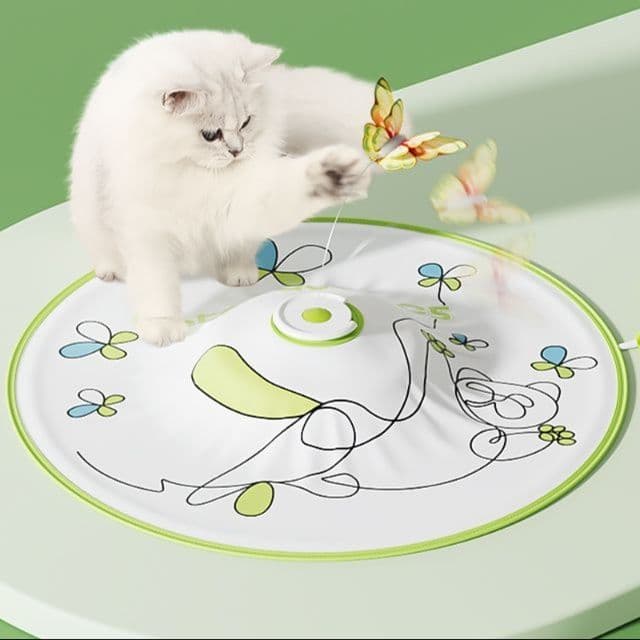 猫 おもちゃ 蝶々が舞う電動猫じゃらし