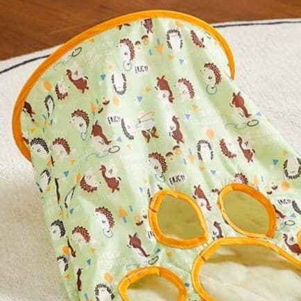 猫 おもちゃ 折りたたみトンネル型 猫じゃらし付きハウス