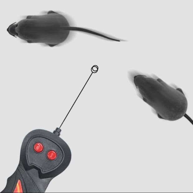 猫 おもちゃ ねずみ型電動猫じゃらし リモコンセット