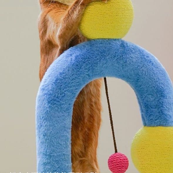 猫 おもちゃ もこもこアーチ型 キャット遊具