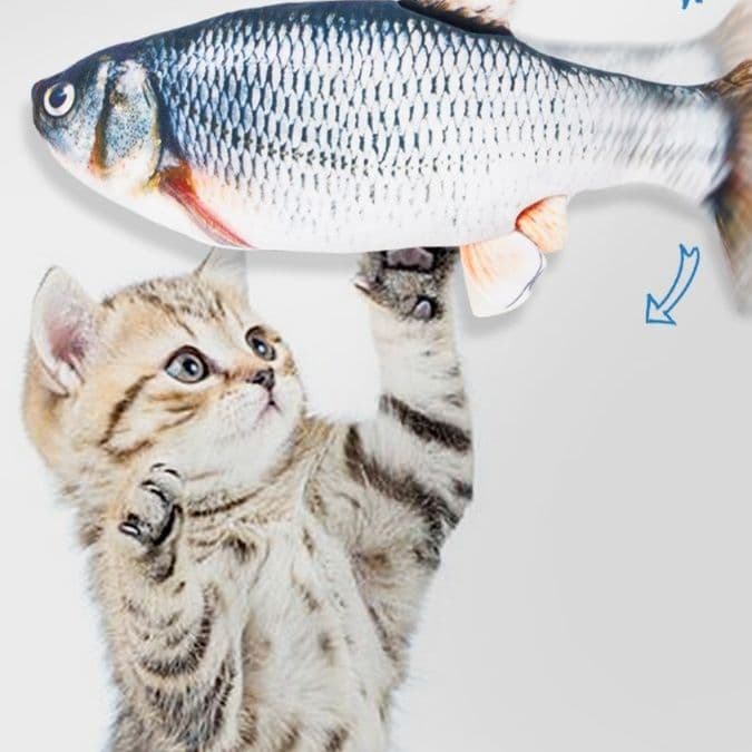 猫 おもちゃ 魚型電動ジャンプ猫じゃらし