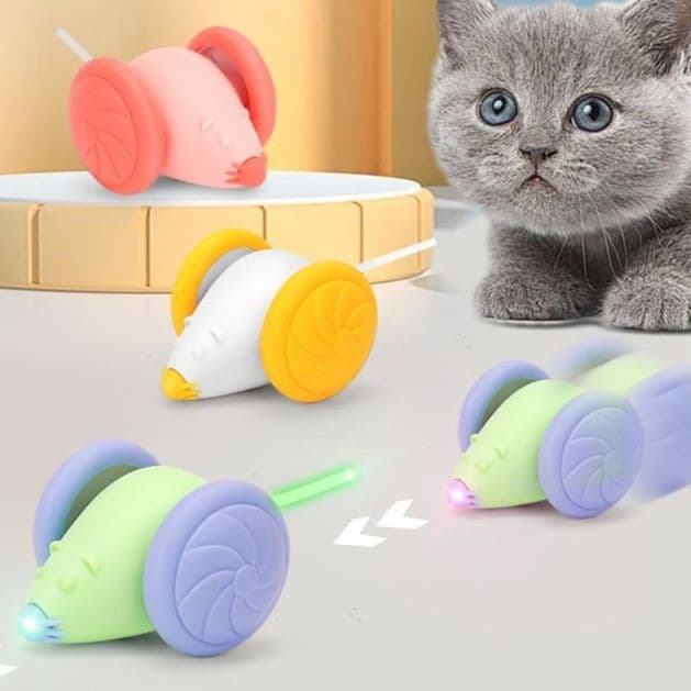 猫 おもちゃ まるまるマウス転がし知育玩具