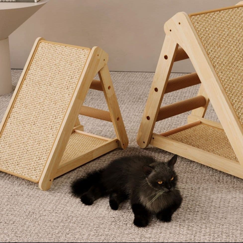 猫 おもちゃ 折りたたみ式 三角 爪とぎ ハウス