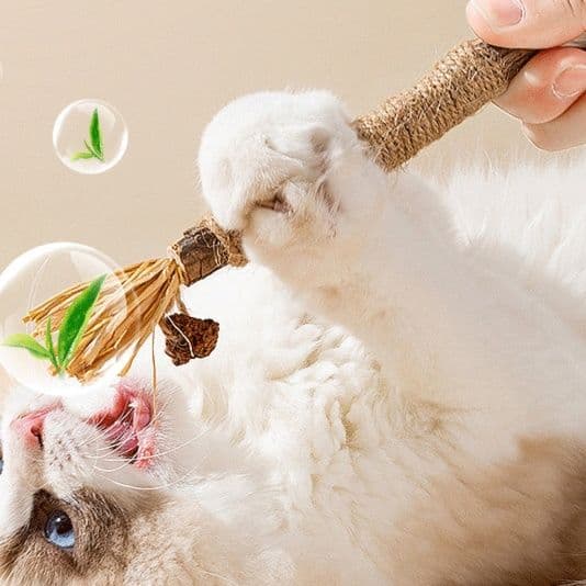 猫 おもちゃ 麻縄包みまたたび歯みがきスティック