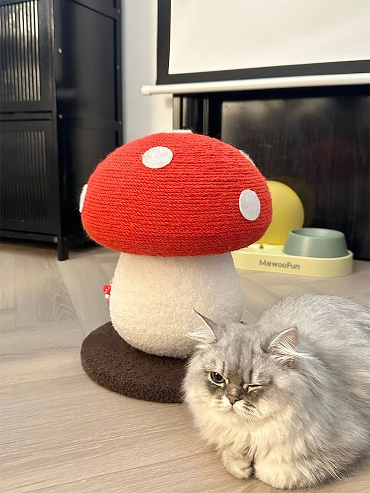 猫 おもちゃ 可愛いきのこ型猫爪とぎポール 運動不足解消グッズ