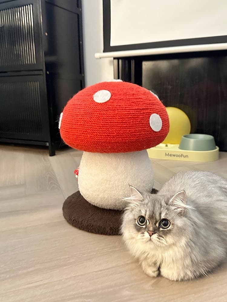 猫 おもちゃ 可愛いきのこ型猫爪とぎポール 運動不足解消グッズ