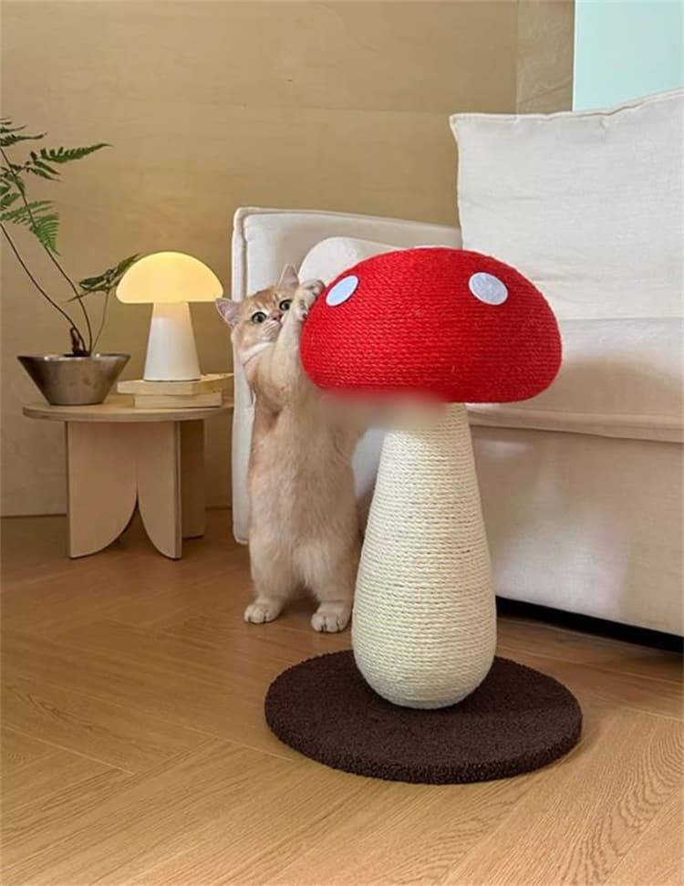 猫 おもちゃ 可愛いきのこ型猫爪とぎポール 運動不足解消グッズ