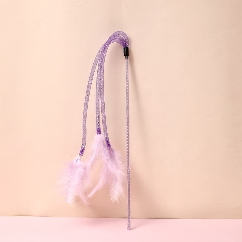 猫 おもちゃ シャイニーフェザー キャットロッド