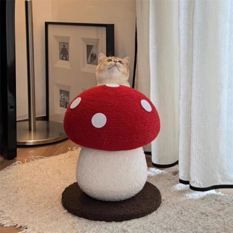 猫 おもちゃ 可愛いきのこ型猫爪とぎポール 運動不足解消グッズ