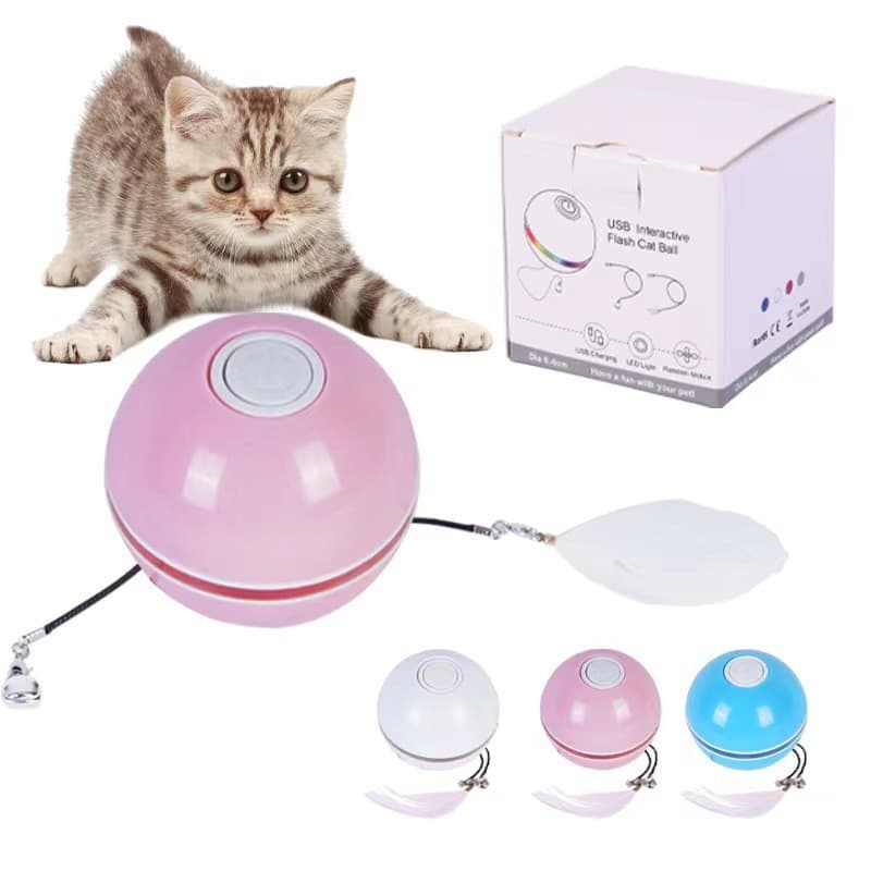 猫 おもちゃ 電動回転 猫じゃらし ボール
